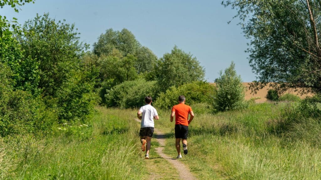 men going for a run showing signs of eating disorder in males
